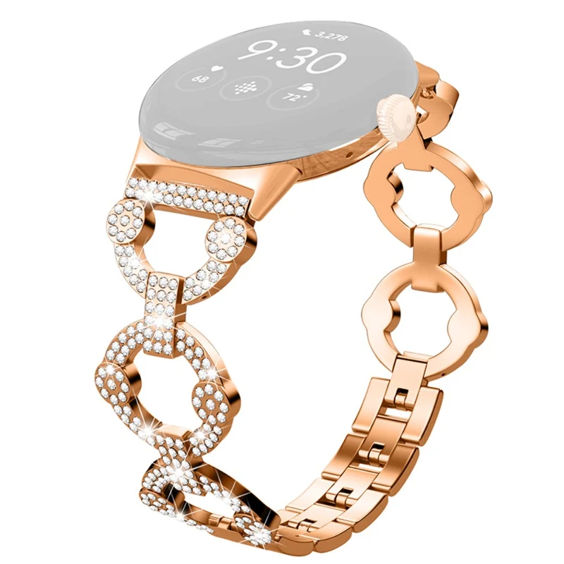 Elegant Google Pixel Watch Metall und Strass armband