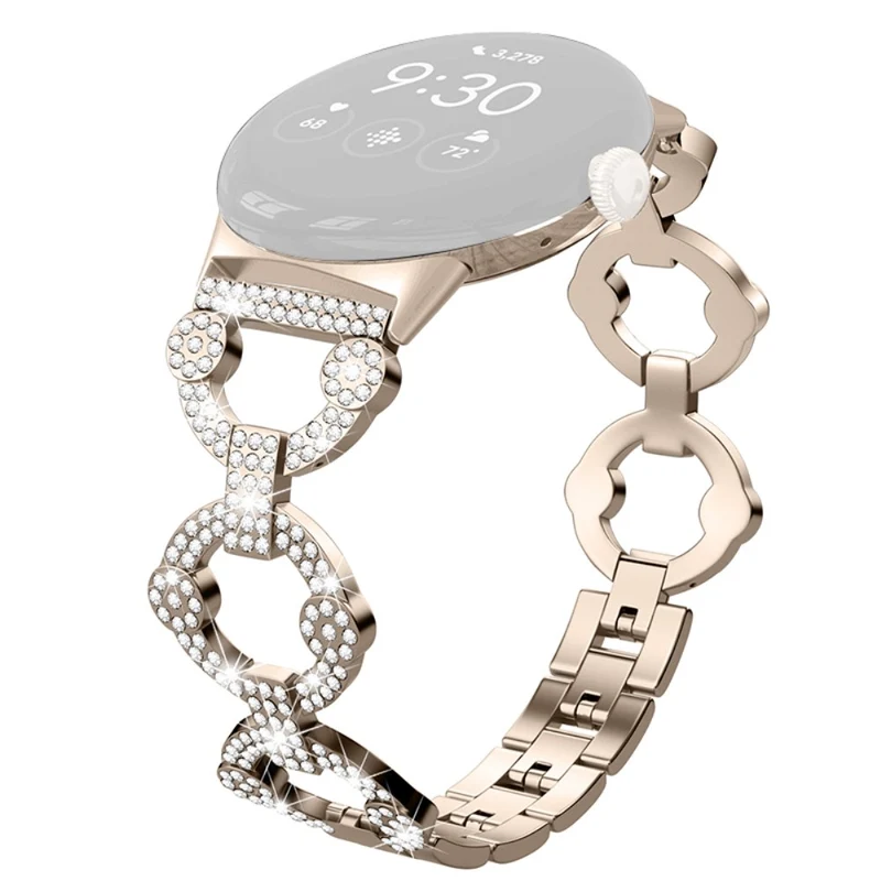 Elegant Google Pixel Watch Metall und Strass armband