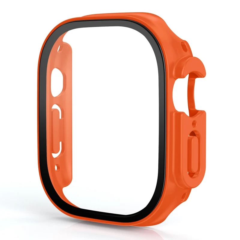 Stilvoll Apple Watch Ultra Hülle mit Displayschutz in Plastik und Gehärtetes Glas
