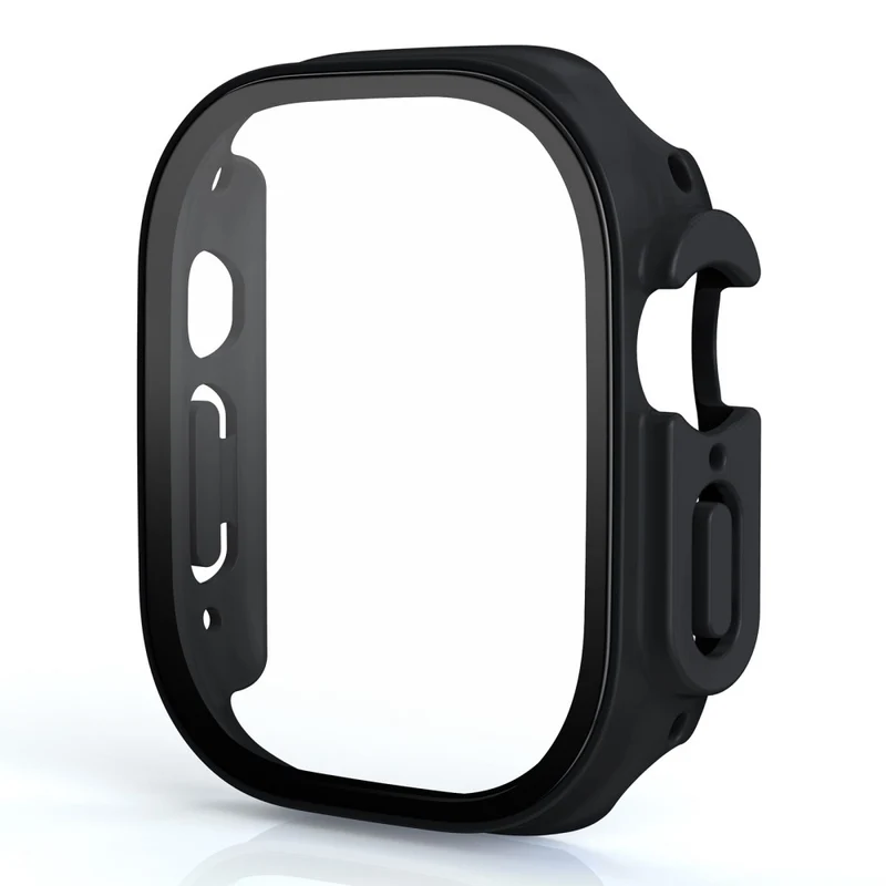 Stilvoll Apple Watch Ultra Hülle mit Displayschutz in Plastik und Gehärtetes Glas