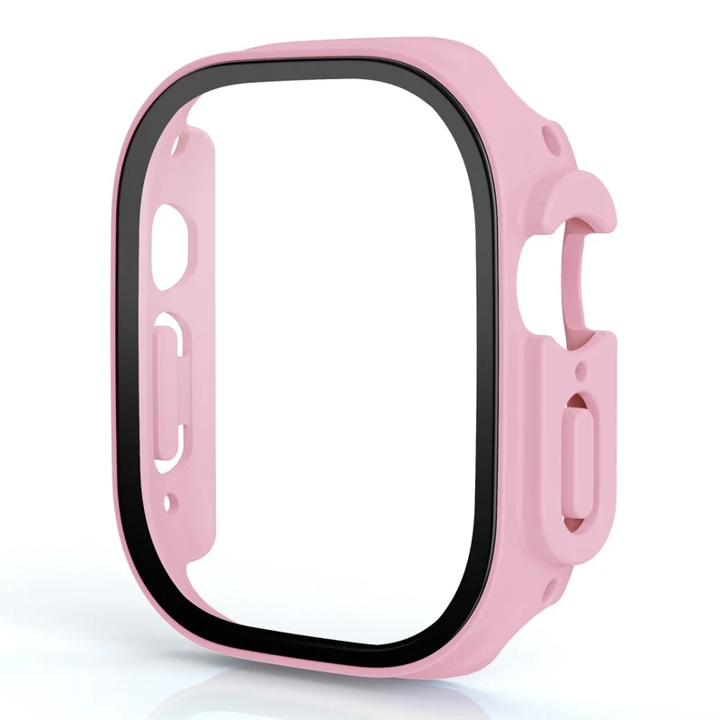 Stilvoll Apple Watch Ultra Hülle mit Displayschutz in Plastik und Gehärtetes Glas