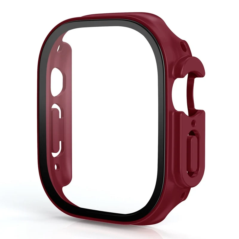 Stilvoll Apple Watch Ultra Hülle mit Displayschutz in Plastik und Gehärtetes Glas
