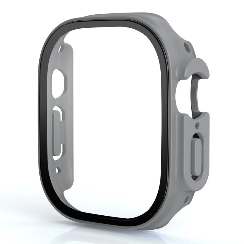 Stilvoll Apple Watch Ultra Hülle mit Displayschutz in Plastik und Gehärtetes Glas