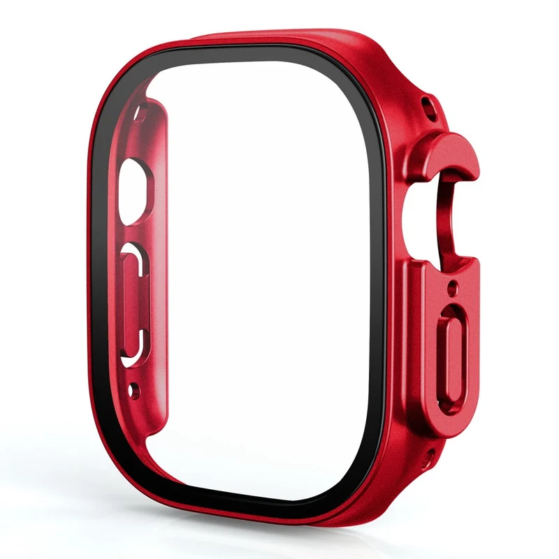 Stilvoll Apple Watch Ultra Hülle mit Displayschutz in Plastik und Gehärtetes Glas