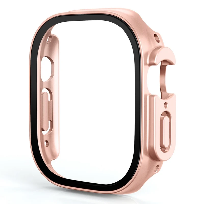 Stilvoll Apple Watch Ultra Hülle mit Displayschutz in Plastik und Gehärtetes Glas