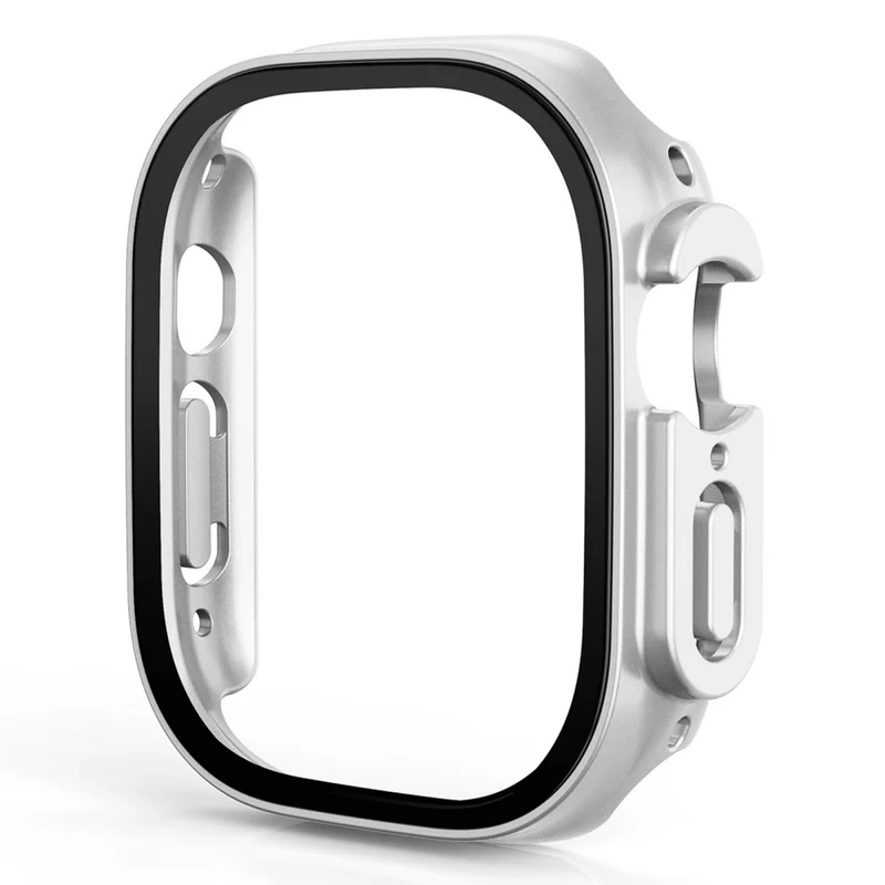 Stilvoll Apple Watch Ultra Hülle mit Displayschutz in Plastik und Gehärtetes Glas