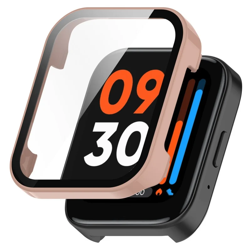Mega Schön Realme Watch 3 Hülle mit Displayschutz in Plastik und Gehärtetes Glas