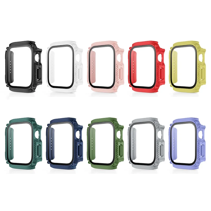 Absolut Modisch Apple Smartwatch Universell Hülle mit Displayschutz in Plastik und Gehärtetes Glas
