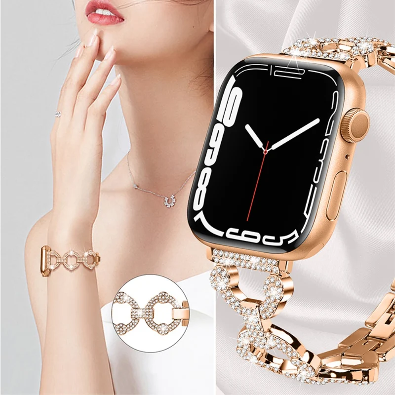 Absolut ordentlich Universell Apple Strass und Glas armband