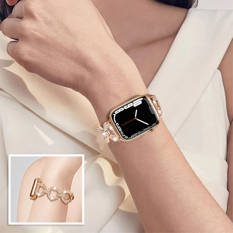 Absolut ordentlich Universell Apple Strass und Glas armband