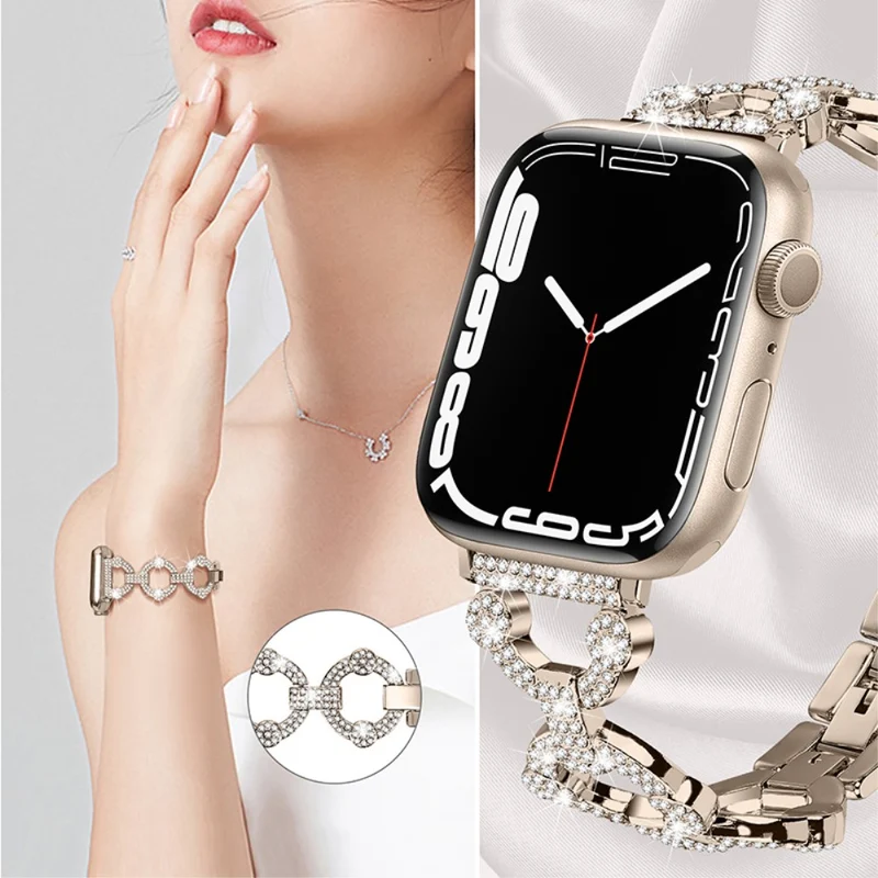 Absolut ordentlich Universell Apple Strass und Glas armband
