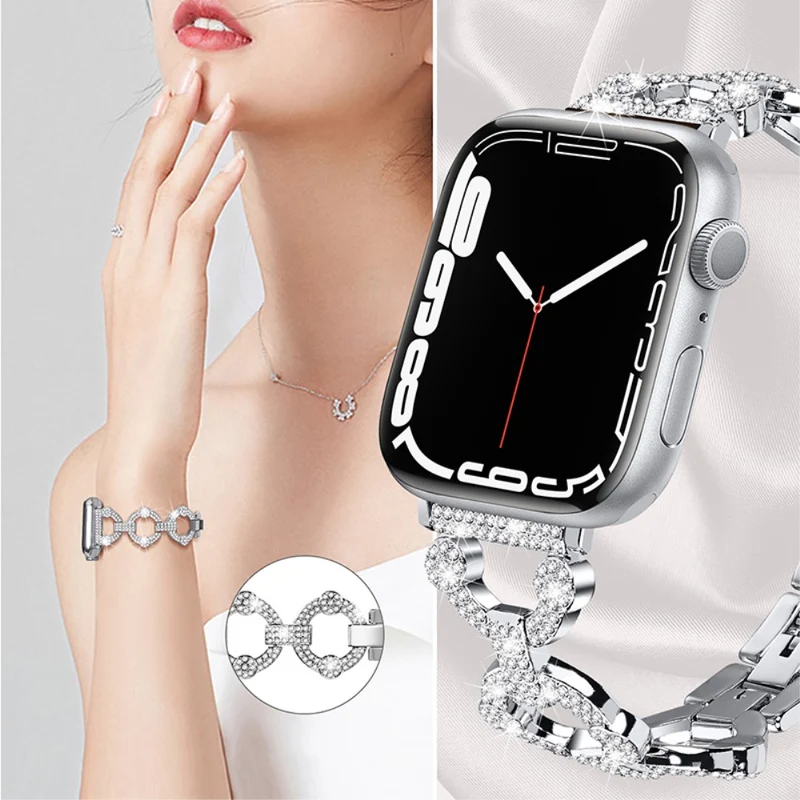 Absolut ordentlich Universell Apple Strass und Glas armband