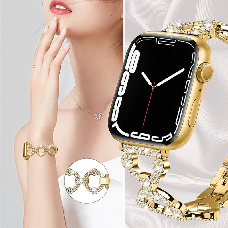 Mega gut Universell Apple Strass und Glas armband