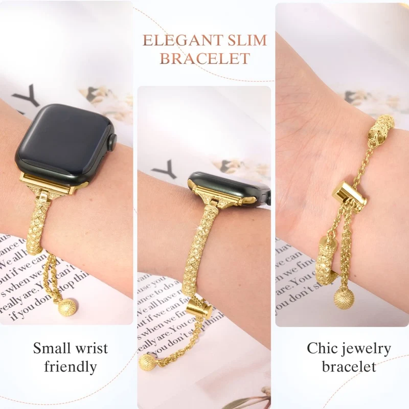 Mega gut Universell Apple Metall und Strass armband