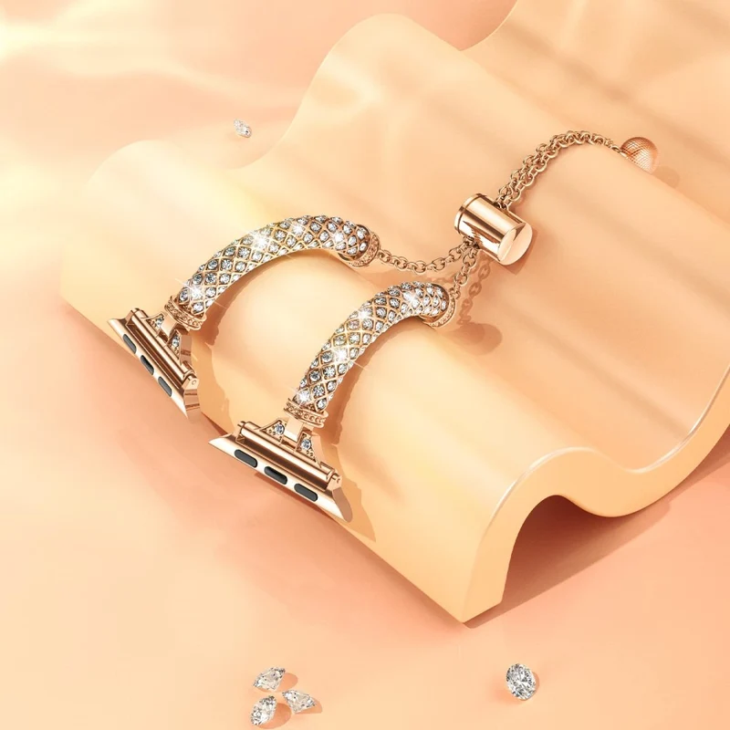 Mega stylisch Universell Apple Metall und Strass armband
