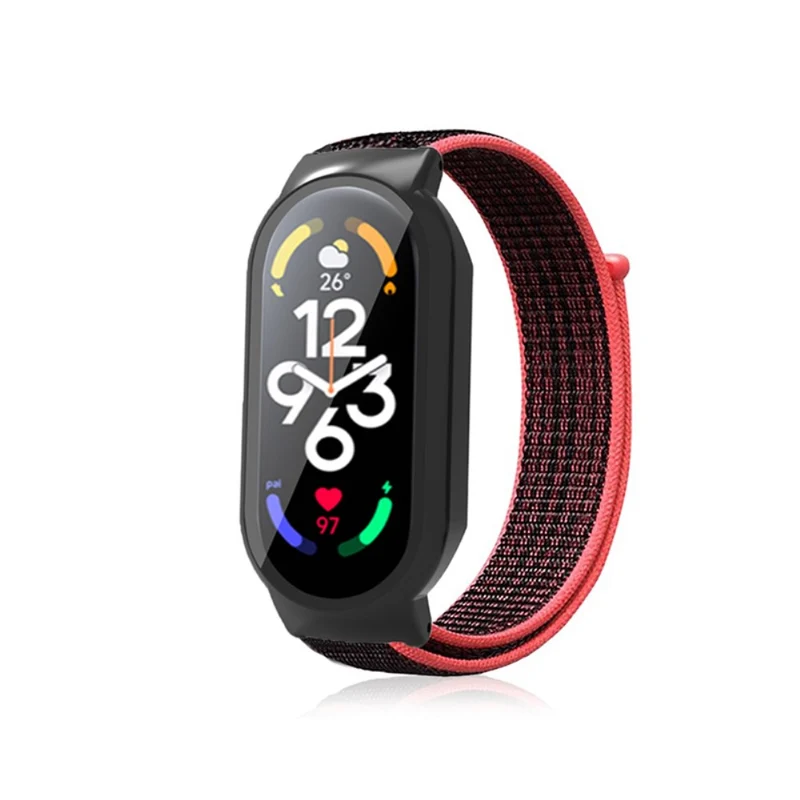 Modisch Xiaomi Mi Band 7 Textil / Nylon und Glas armband