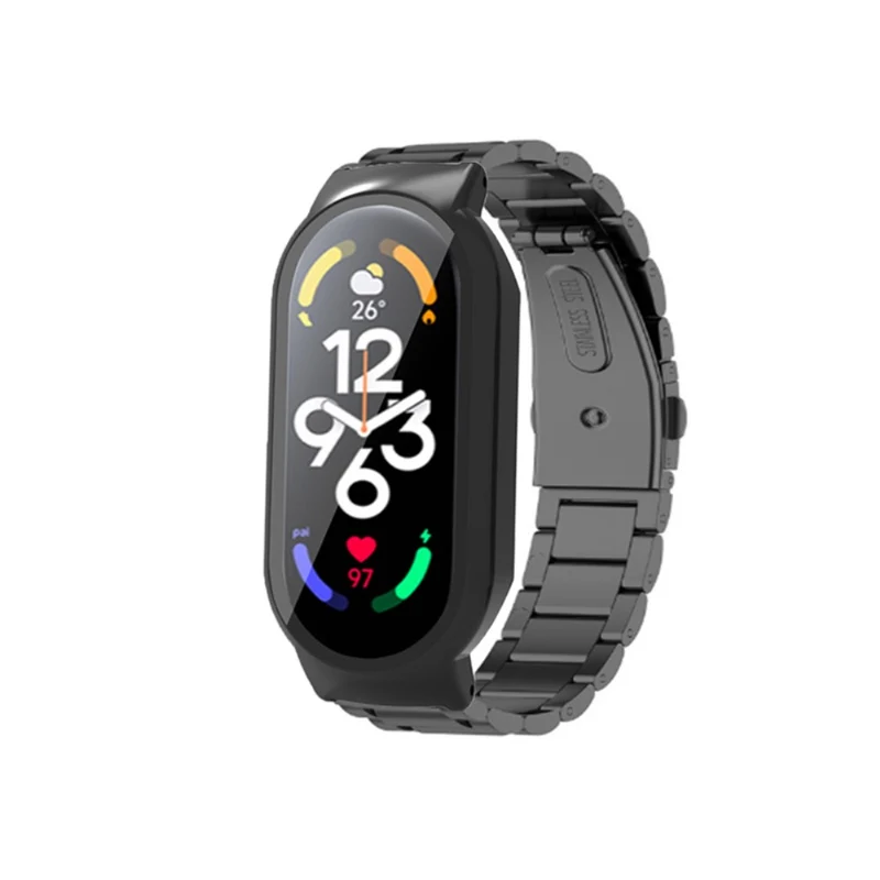 Mega haltbar Xiaomi Mi Band 7 Metall und Glas armband