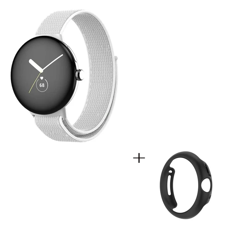 Schön Google Pixel Watch Plastik und Textil / Nylon armband