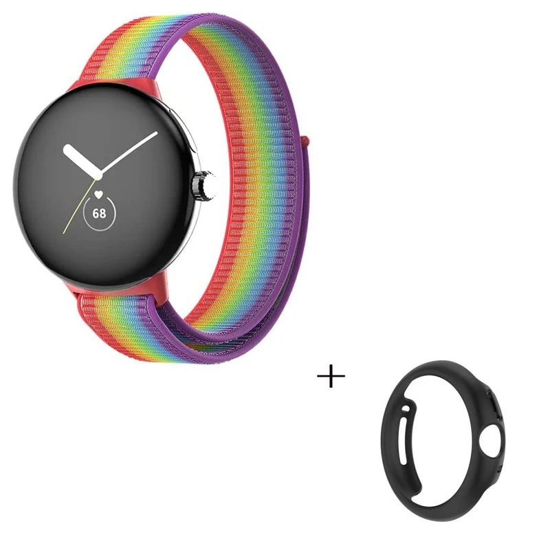 Schön Google Pixel Watch Plastik und Textil / Nylon armband