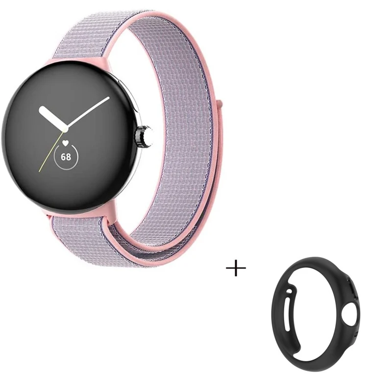 Schön Google Pixel Watch Plastik und Textil / Nylon armband