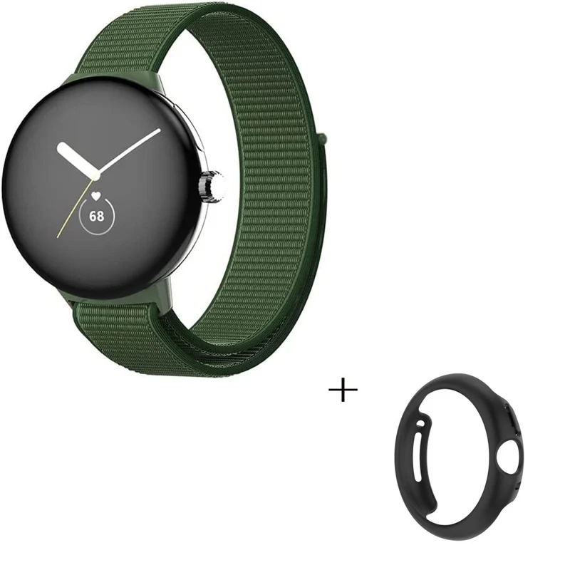 Schön Google Pixel Watch Plastik und Textil / Nylon armband