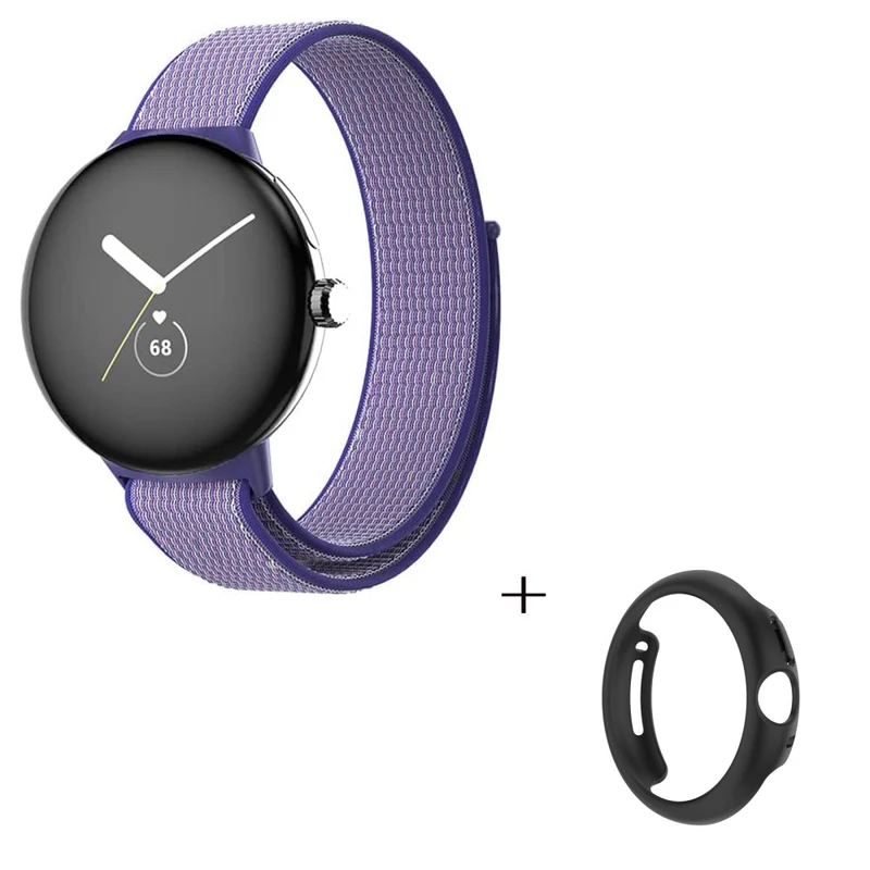 Schön Google Pixel Watch Plastik und Textil / Nylon armband