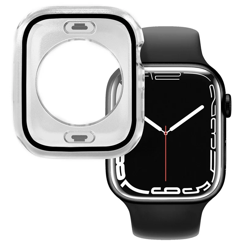Apple Watch Series 7 45mm Elegant Plastik und Glas Bumper