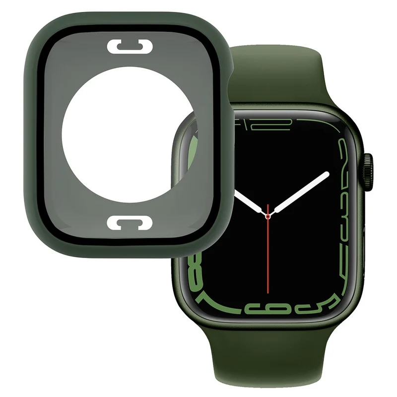 Apple Watch Series 7 45mm Elegant Plastik und Glas Bumper