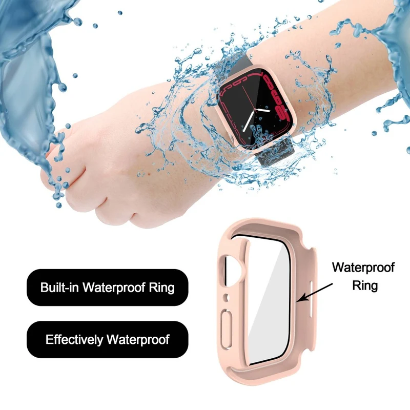 Apple Watch Series 7 45mm Elegant Plastik und Glas Bumper