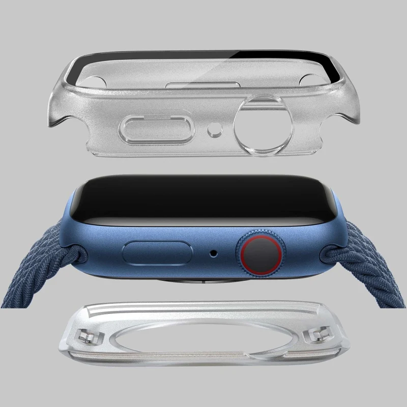Apple Watch Series 7 45mm Elegant Plastik und Glas Bumper