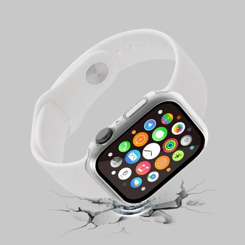 Apple Watch Series 7 45mm Elegant Plastik und Glas Bumper