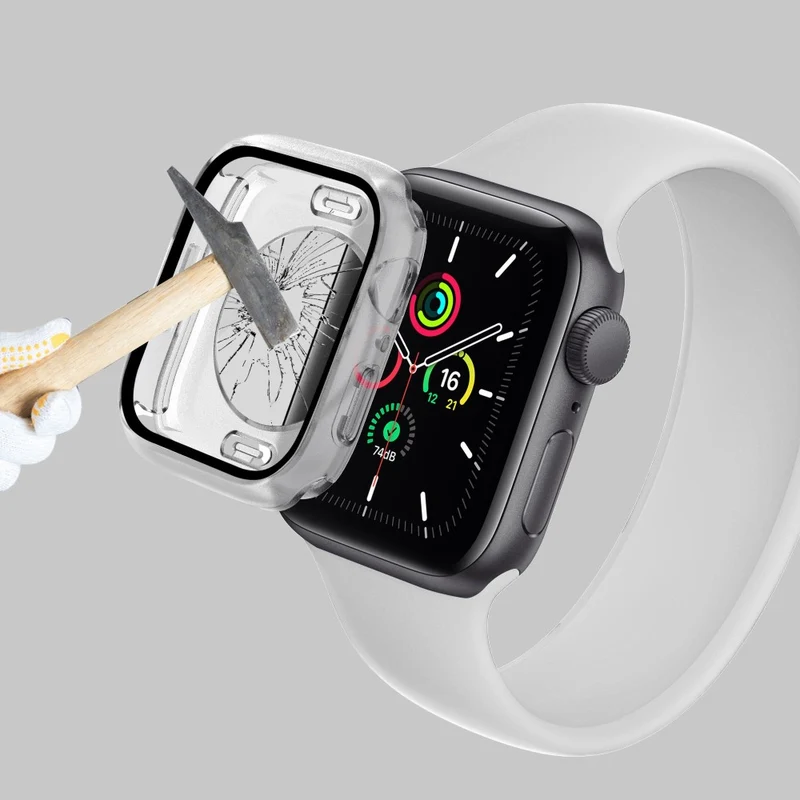 Apple Watch Series 7 45mm Elegant Plastik und Glas Bumper