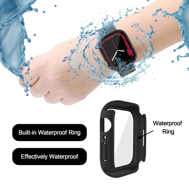 Apple Watch Series 7 45mm Elegant Plastik und Glas Bumper