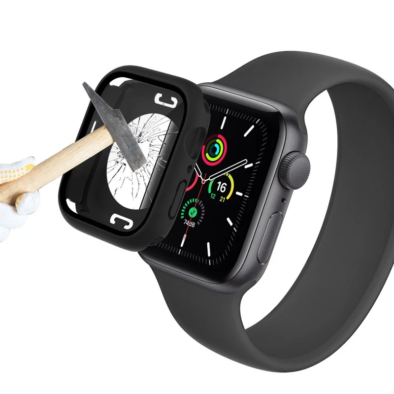 Apple Watch Series 7 45mm Elegant Plastik und Glas Bumper