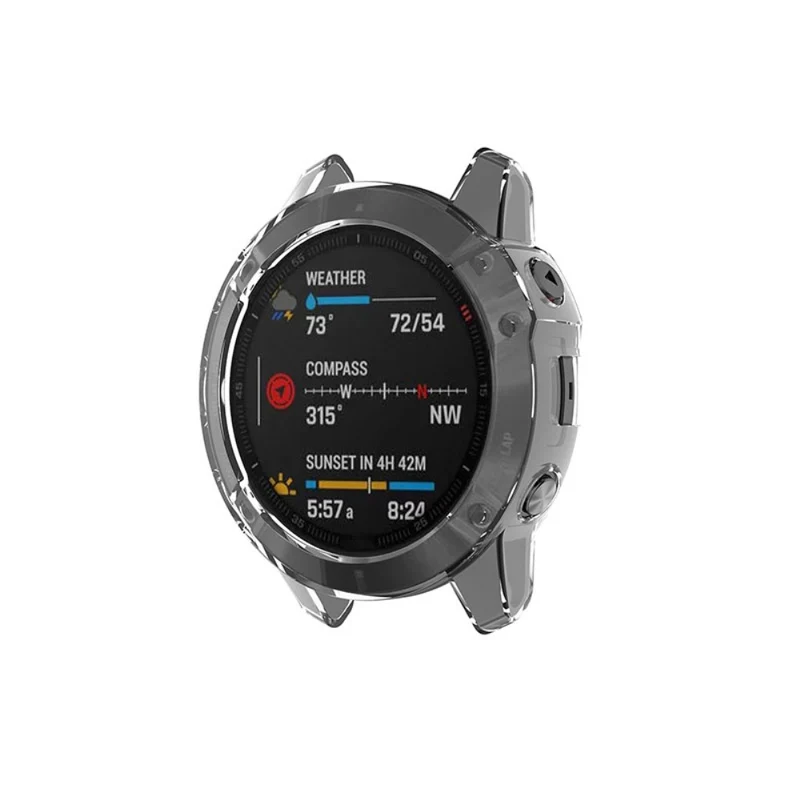 Garmin Fenix 6 / Garmin Fenix 6 Pro Transparent Silikon / TPU Universell Bumper
