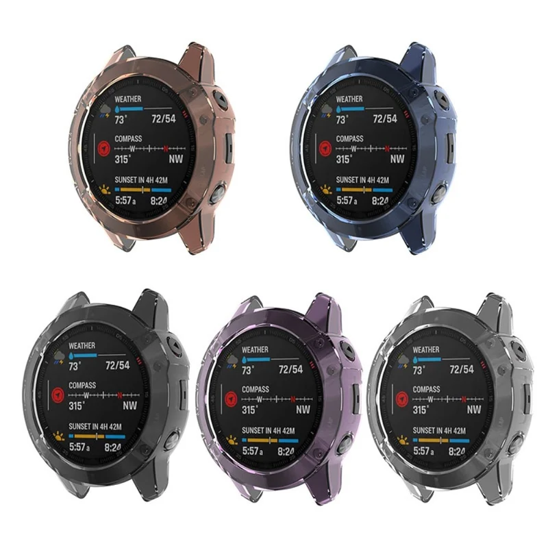 Garmin Fenix 6 / Garmin Fenix 6 Pro Transparent Silikon / TPU Universell Bumper