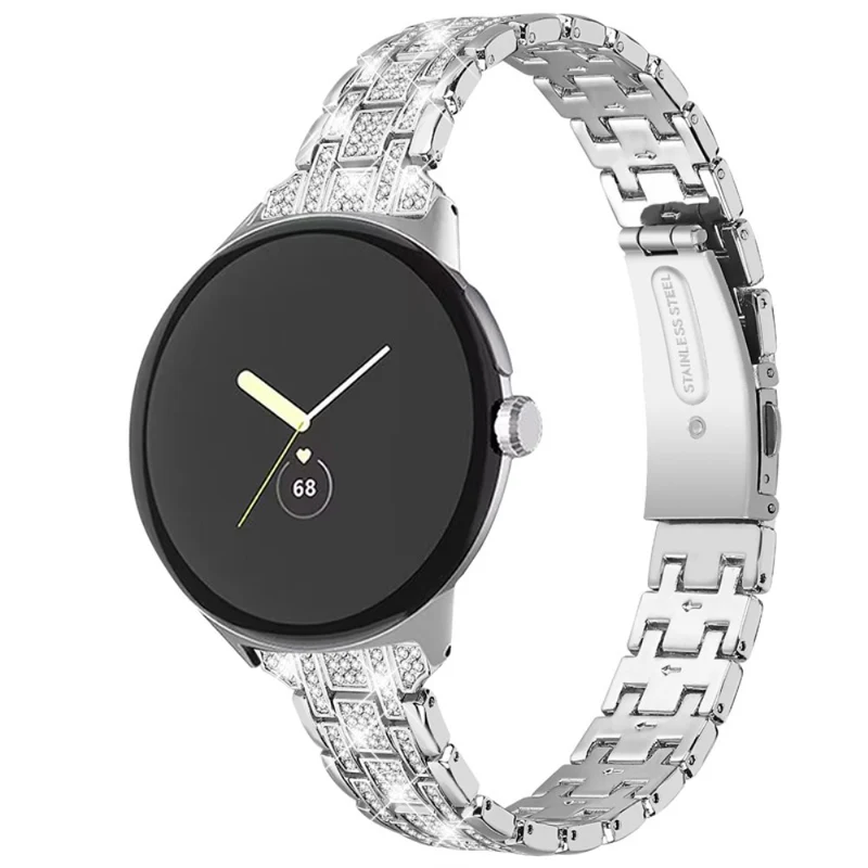 Mega angenehm Google Pixel Watch Metall und Strass armband