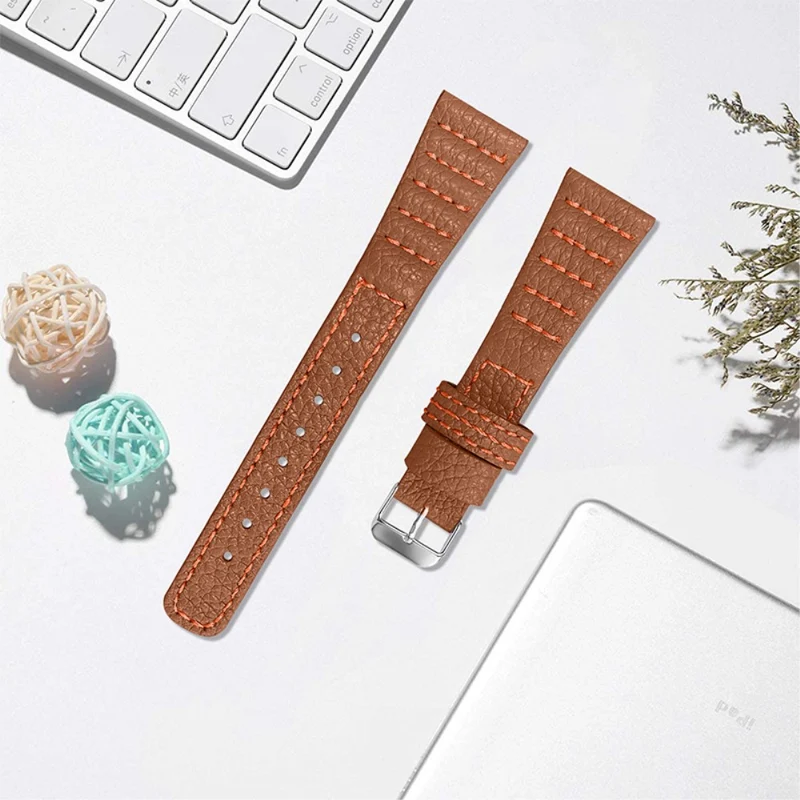 Pebble 2 \ 2 SE / Pebble Time Round Large Echtes Leder armband