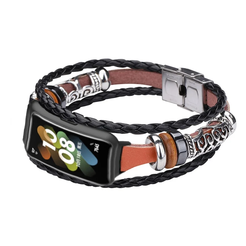 Schön Huawei Band 7 Metall, Plastik und Kunstleder armband