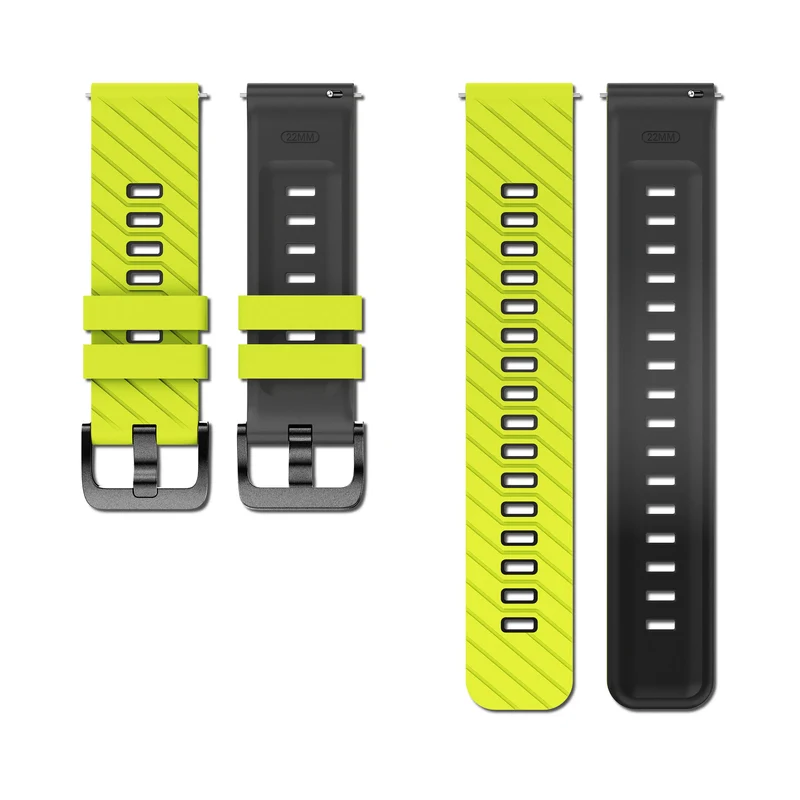 Amazfit Bip Max Twill Sportarmband (Luchtend Gelb/Schwarz)