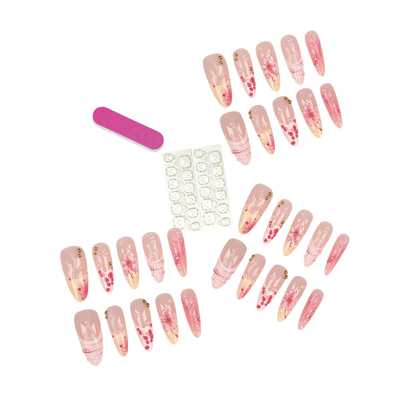 Künstlerisches Floral-Nagelspitzen-Set