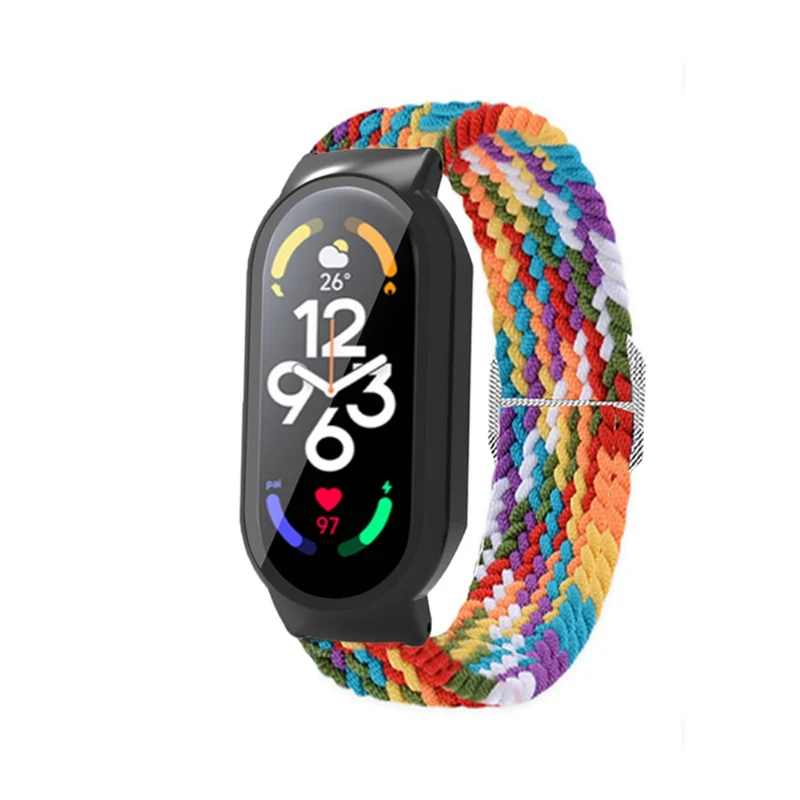 Mega süß Xiaomi Mi Band 7 Textil / Nylon und Glas armband