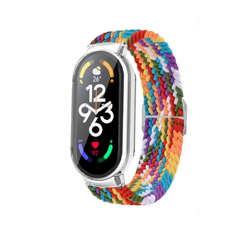 Mega süß Xiaomi Mi Band 7 Textil / Nylon und Glas armband