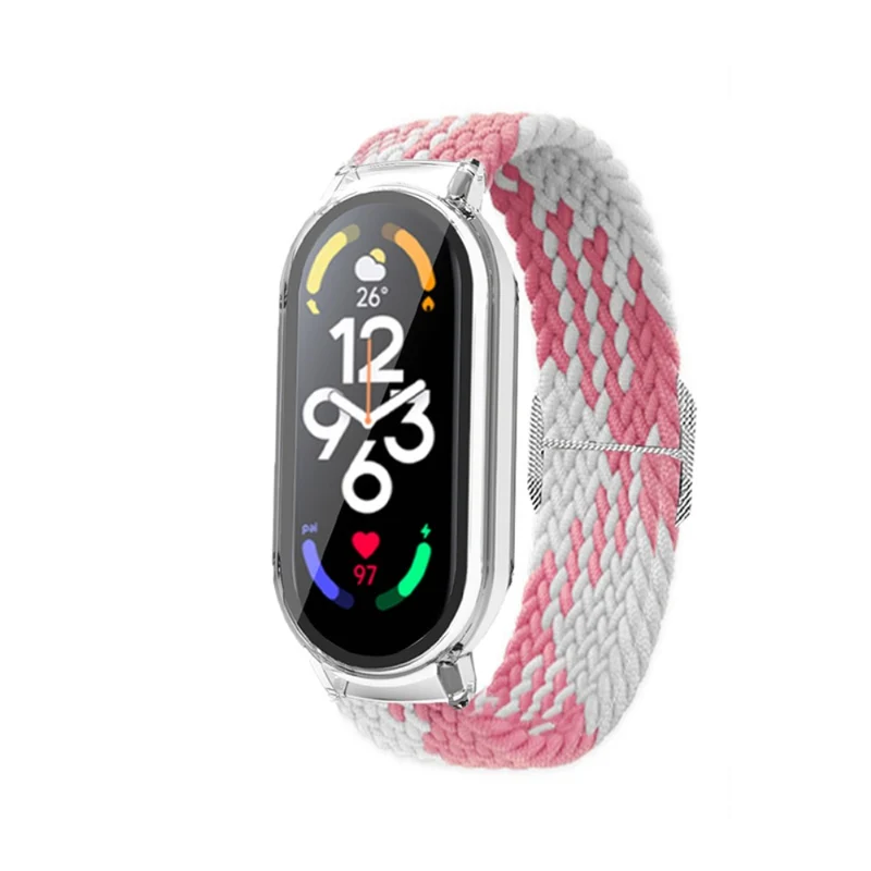 Mega süß Xiaomi Mi Band 7 Textil / Nylon und Glas armband