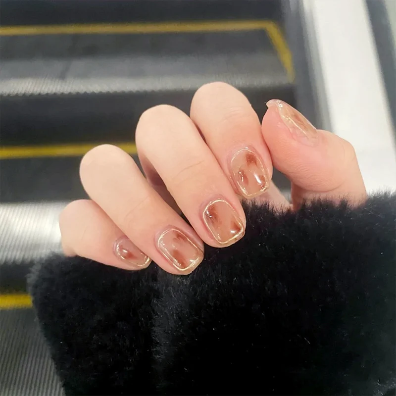 Glänzendes natürliches Nagelkunst-Set