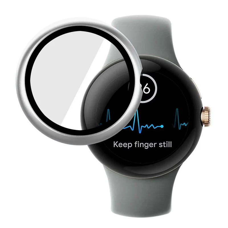 Absolut Gut Google Pixel Watch Hülle mit Displayschutz in Plastik und Gehärtetes Glas