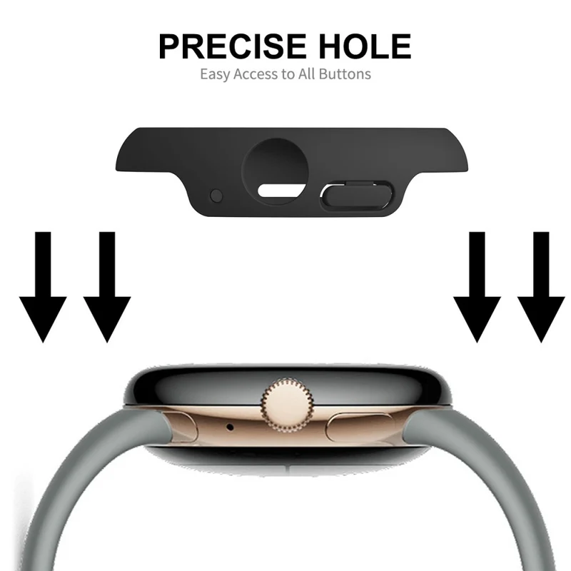 Absolut Gut Google Pixel Watch Hülle mit Displayschutz in Plastik und Gehärtetes Glas