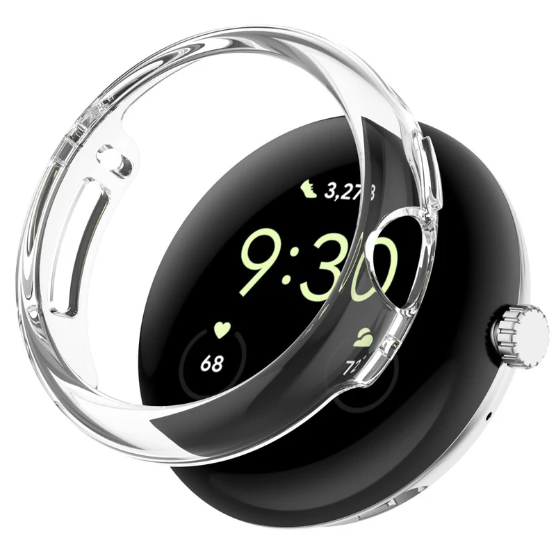 Mega Stylisch Google Pixel Watch Hülle mit Displayschutz in Plastik