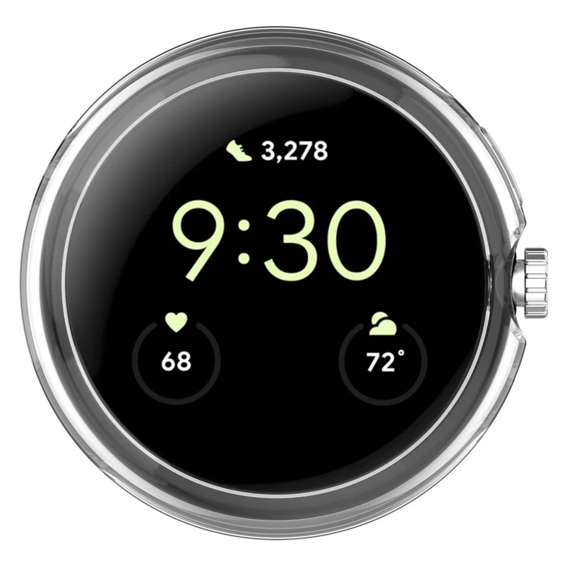 Mega Stylisch Google Pixel Watch Hülle mit Displayschutz in Plastik