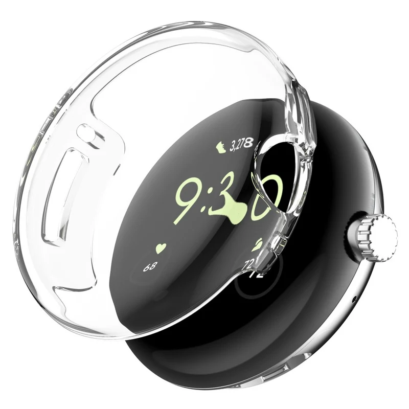 Absolut Modisch Google Pixel Watch Hülle mit Displayschutz in Silikon / TPU